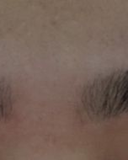 Client photo showing clean, defined eyebrow arches